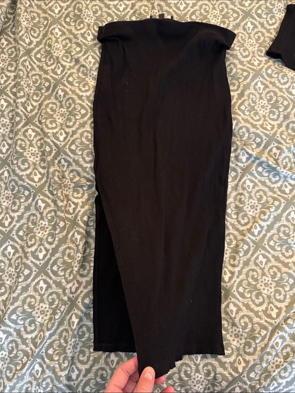 Lulu's Black Ribbed Two Piece Set - Picture 5 of 6